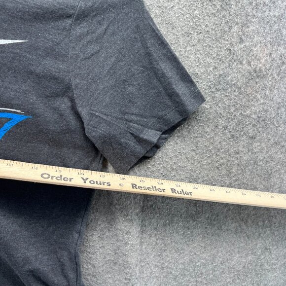 Miami Marlins Shirt Womens Small Charcoal Gray Nike Big Graphic Print Tee - Picture 6 of 11